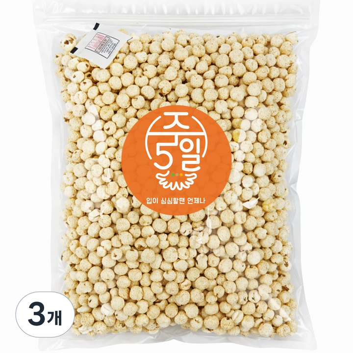 [주5일] 강냉이계의 공주 A급 팝콘강냉이 둥글둥글 강냉이 지퍼백 포장, 3개, 250g