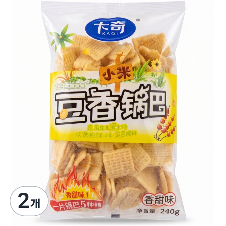 누릉지 과자 단짠맛, 2개, 240g