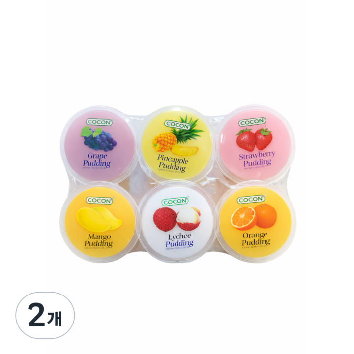 COCON 코콘 혼합푸딩 6가지맛, 2개, 720g