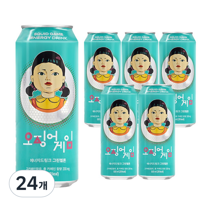 넷플릭스 오징어게임 에너지음료 그린멜론, 500ml, 24개
