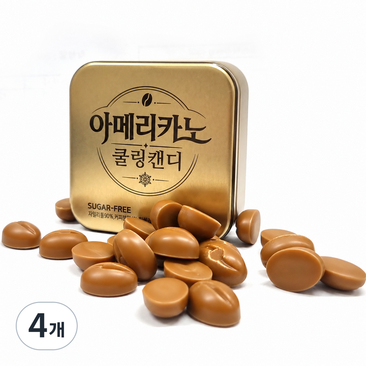 선우글로벌 아메리카노 자일리톨 쿨링 커피캔디, 32g, 4개