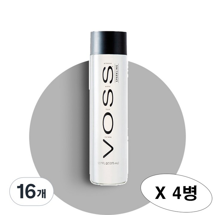보스 워터 스파클링 탄산수, 375ml, 16개