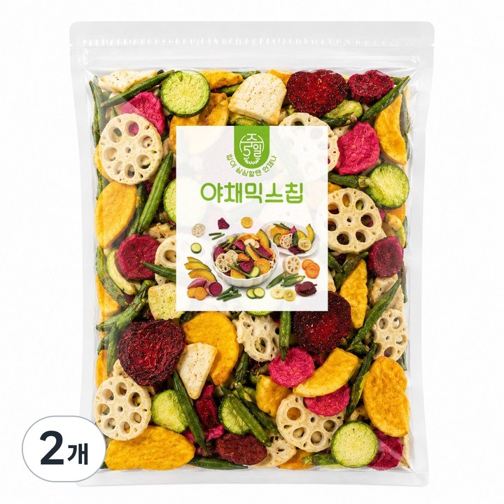 주5일 11종 신선한 영양간식 과일 야채믹스칩, 2개, 400g