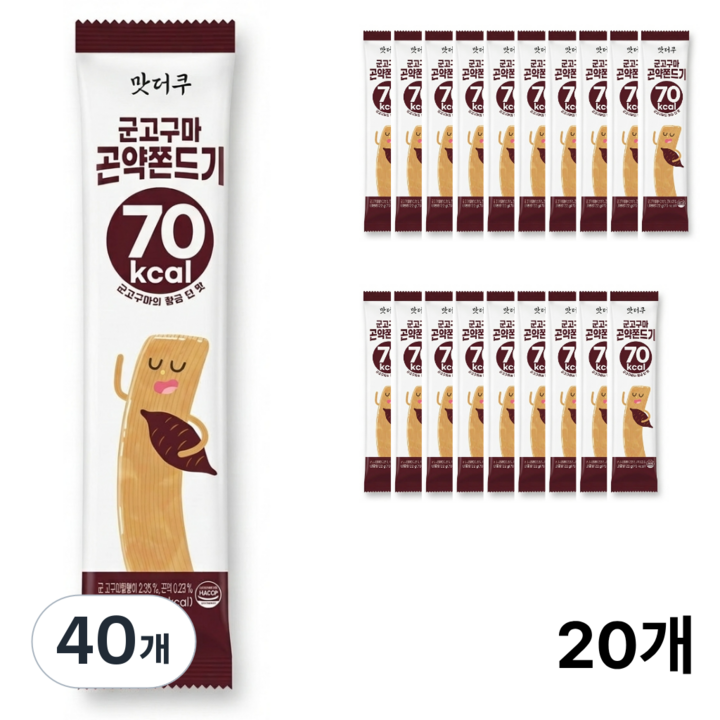 맛더쿠 군고구마 곤약쫀드기 70kcal, 40개, 22g