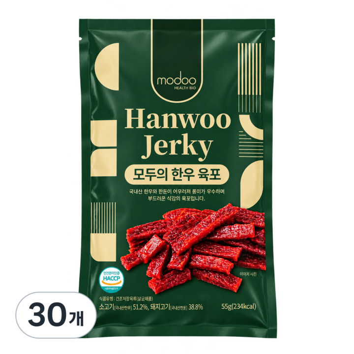 모두의 한우 육포 오리지날, 30개, 55g