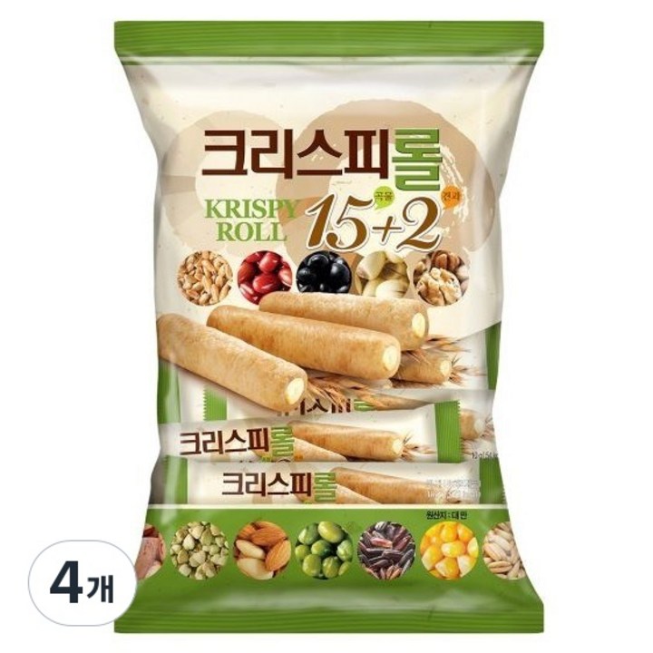 크리피스롤 15곡물 + 2견과, 180g, 4개