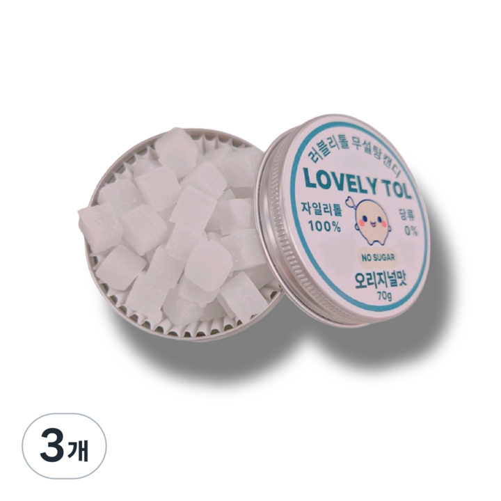 러블리톨 오리지널 무설탕자일리톨캔디, 3개, 70g
