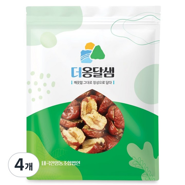 더옹달샘 씨없는 2절 건대추 500g 신장대추 반절대추 고명, 4개