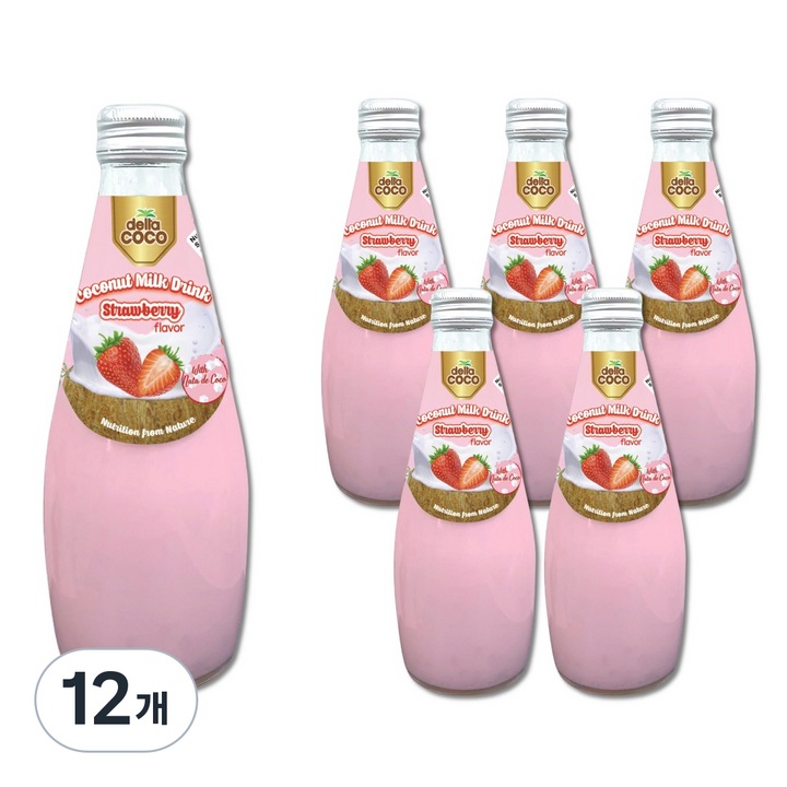 델타코코 딸기맛 코코넛밀크 드링크, 12개, 290ml