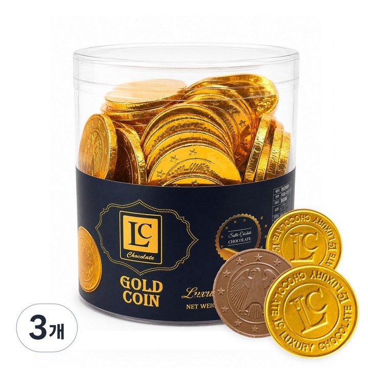 엘씨 골드 코인 초콜릿 100여개입 500g, 3개