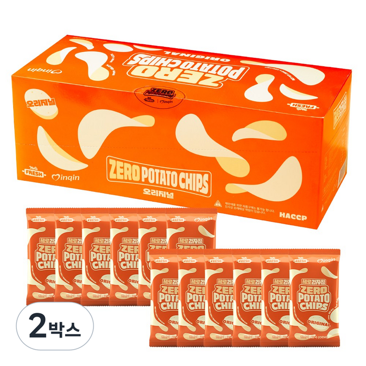 메타프레쉬 제로감자칩 오리지널 12ea 1상자, 420g, 2박스