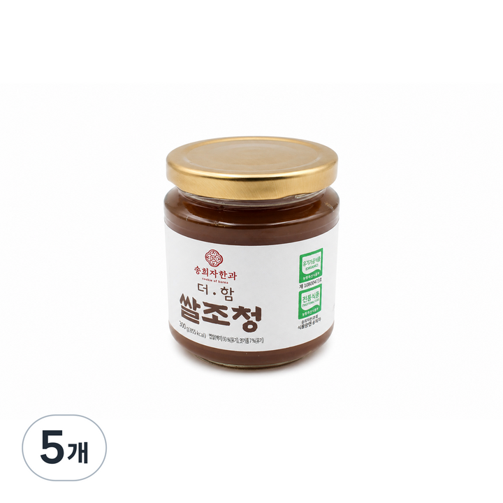 송희자 한과 100% 유기농 프리미엄 쌀조청 전통식품 선물 답례품 국내산재료, 5개, 300g