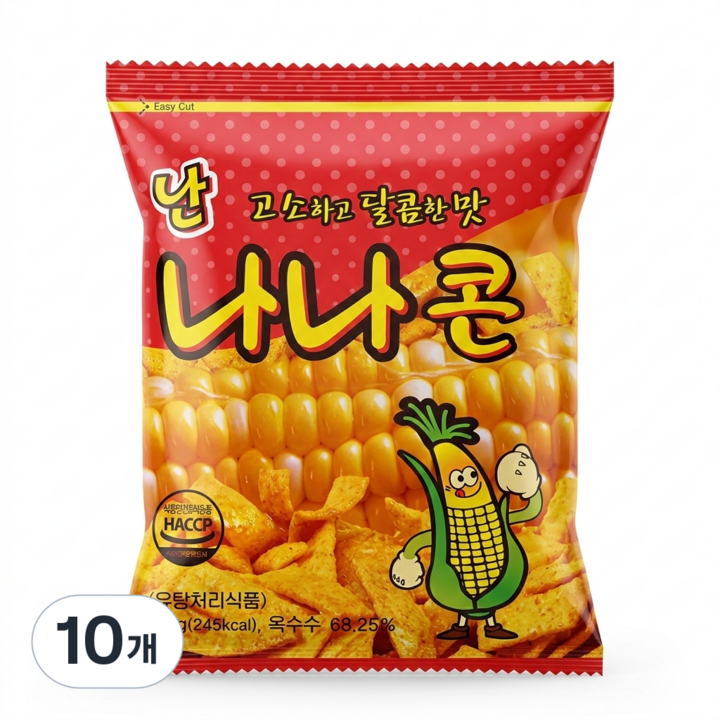 서울식품 난나나콘 스낵, 50g, 10개