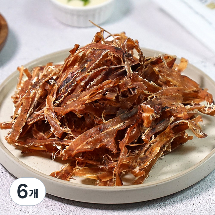 손으로 정성껏 찢은 수작 몸통 오징어채, 6개, 180g