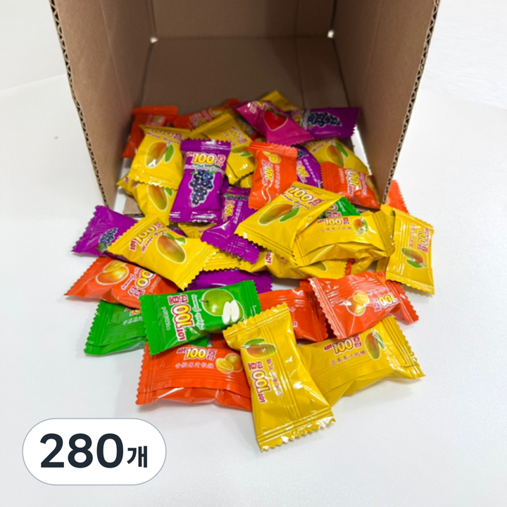 LOT100 구미 어쏘티드(종합)젤리, 7g, 280개