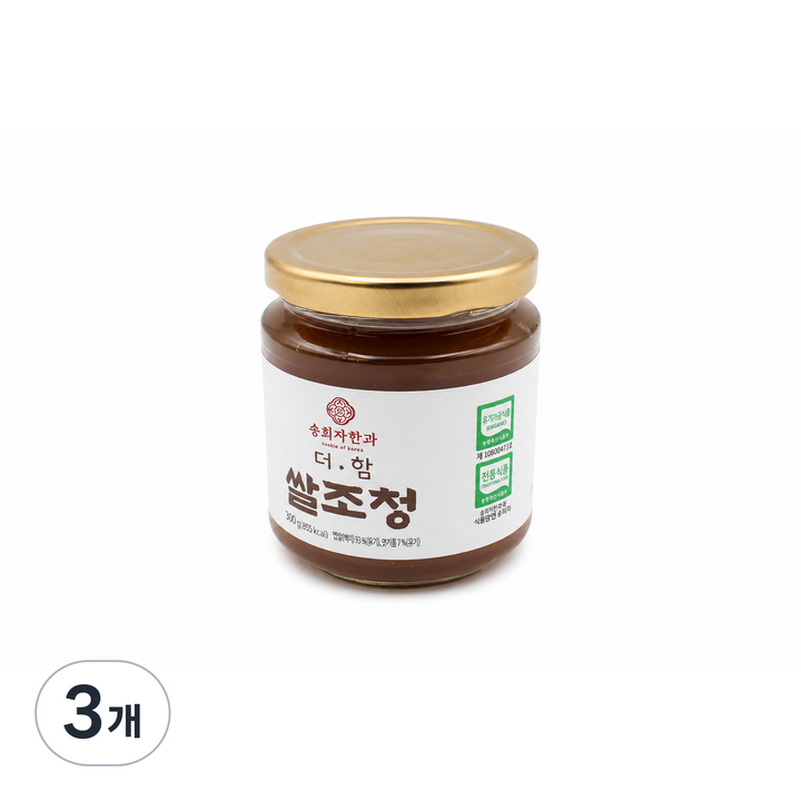 송희자 한과 100% 유기농 프리미엄 쌀조청 전통식품 선물 답례품 국내산재료, 3개, 300g