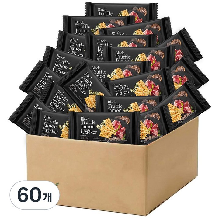 블랙트러플 하몽 소다크래커 개별포장 간식박스, 21g, 60개
