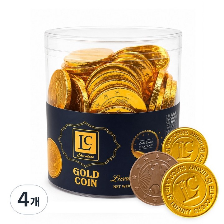엘씨 골드 코인 초콜릿 100여개입 500g, 4개