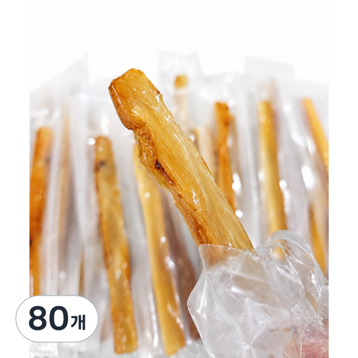 해진유통 오징어 스틱 촉촉한 바베큐, 80개, 10g