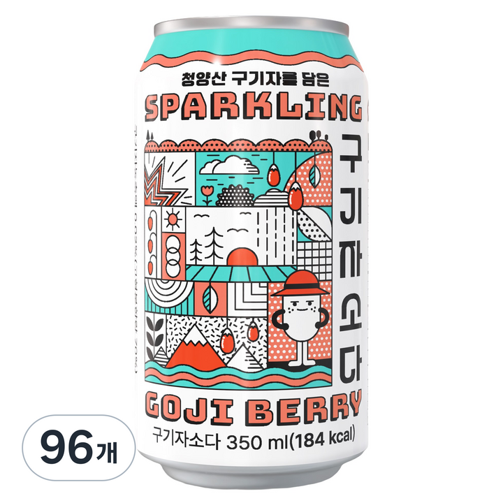[공식] 보람바이오 청양산 구기자를 담은 구기자소다, 96개, 350ml