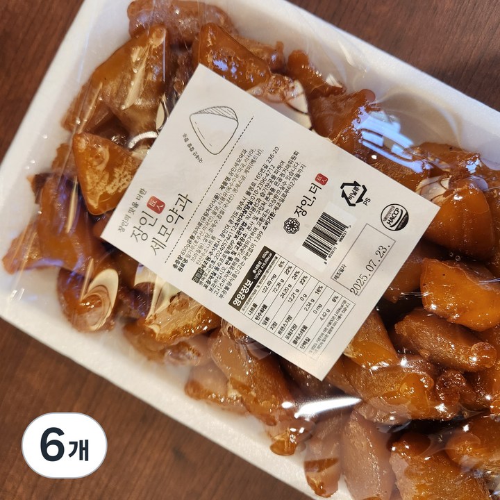 [장인 더] 장인세모약과, 6개, 650g