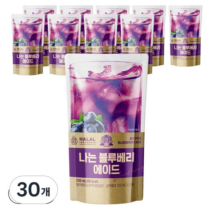 [태웅식품] 나는블루베리에이드 230ml, 30개