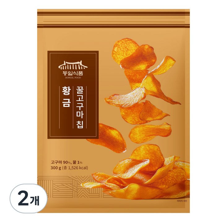동일식품 황금 꿀 고구마칩 대용량 간식, 2개, 300g