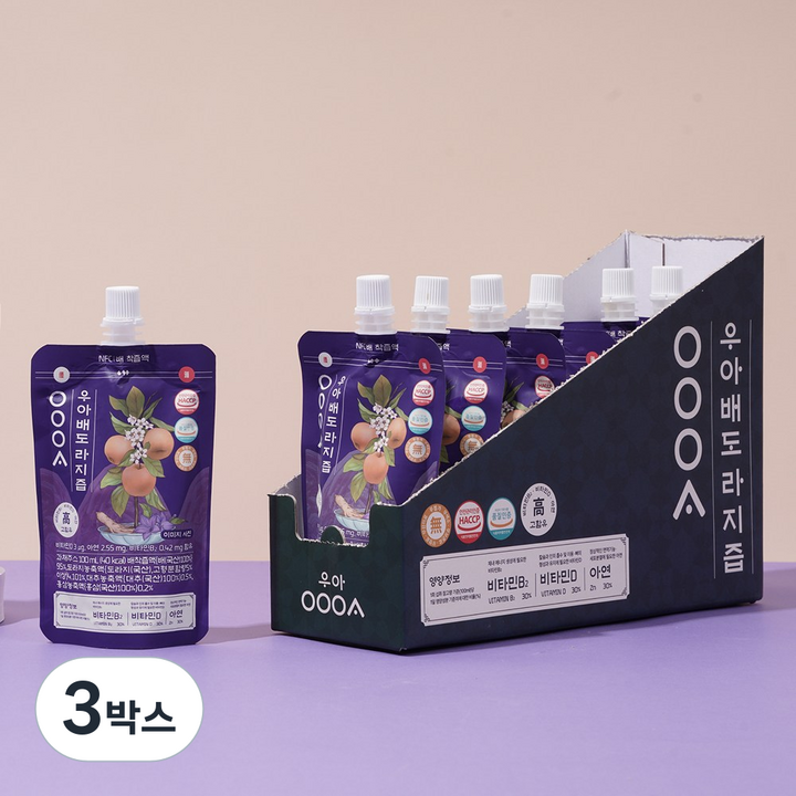 우아 배도라지즙, 3박스, 1L