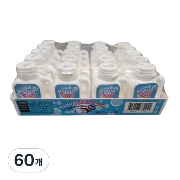 루와 버블껌 소다맛, 25g, 60개