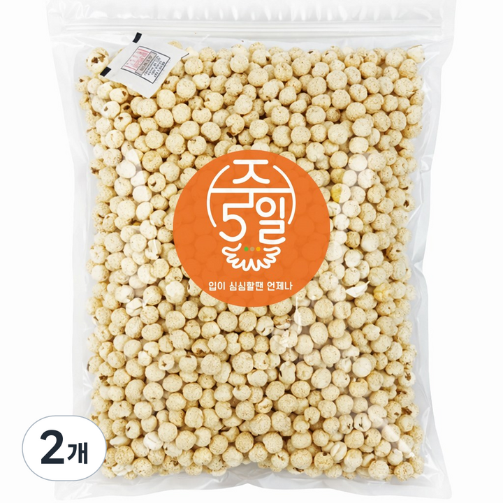 [주5일] 강냉이계의 공주 A급 팝콘강냉이 둥글둥글 강냉이 지퍼백 포장, 2개, 250g