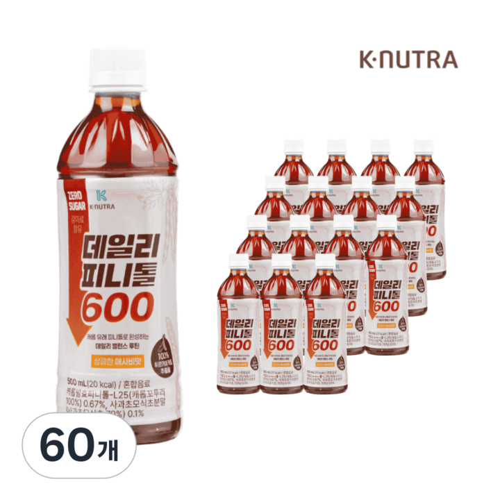 데일리피니톨600 상장사 전문효소 식후졸음 스파이크 복부라인, 60개, 500L