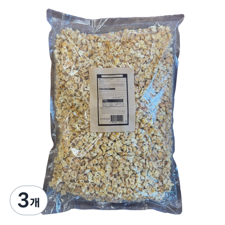 [공식 판매처] 바삭팝콘 카라멜 대용량/ 매장용, 2.5kg, 3개