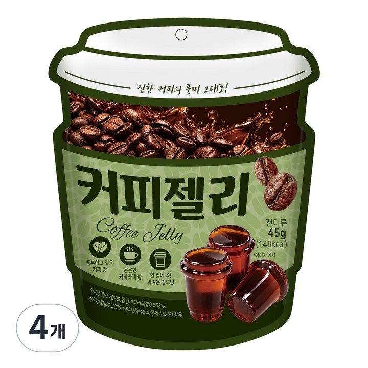 커피젤리 커피라떼향 선우글로벌, 4개, 45g