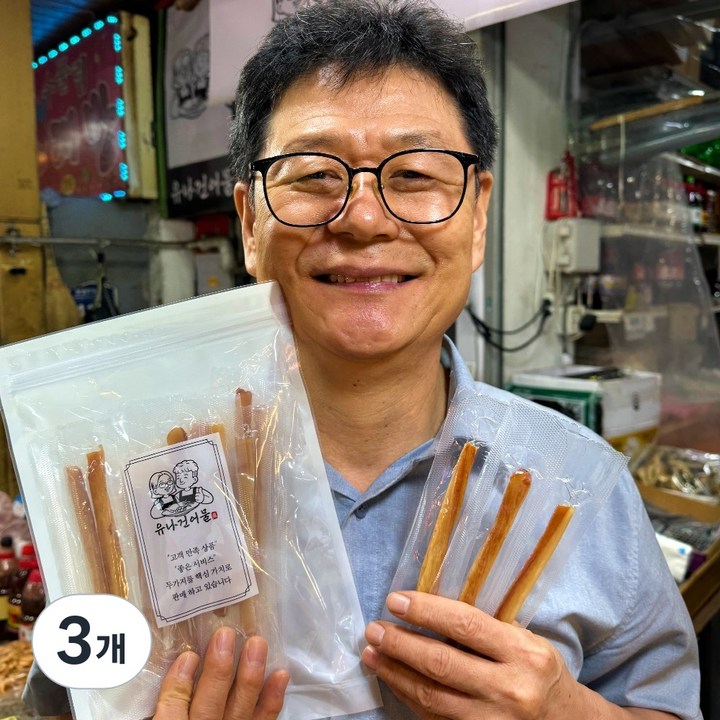 촉촉 바베큐 맥주안주 페스츄리오징어 스틱, 3개, 120g