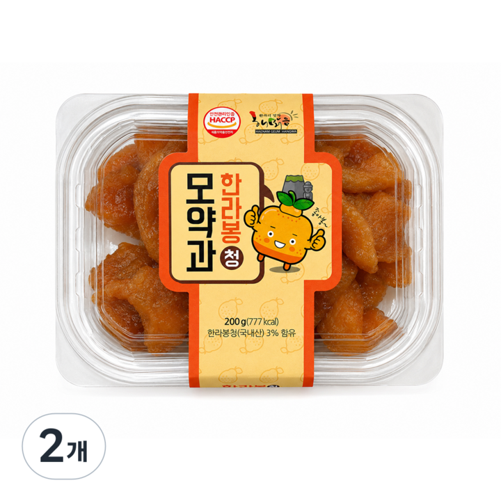 한라봉청 한입 쫀득 약과, 2개, 200g