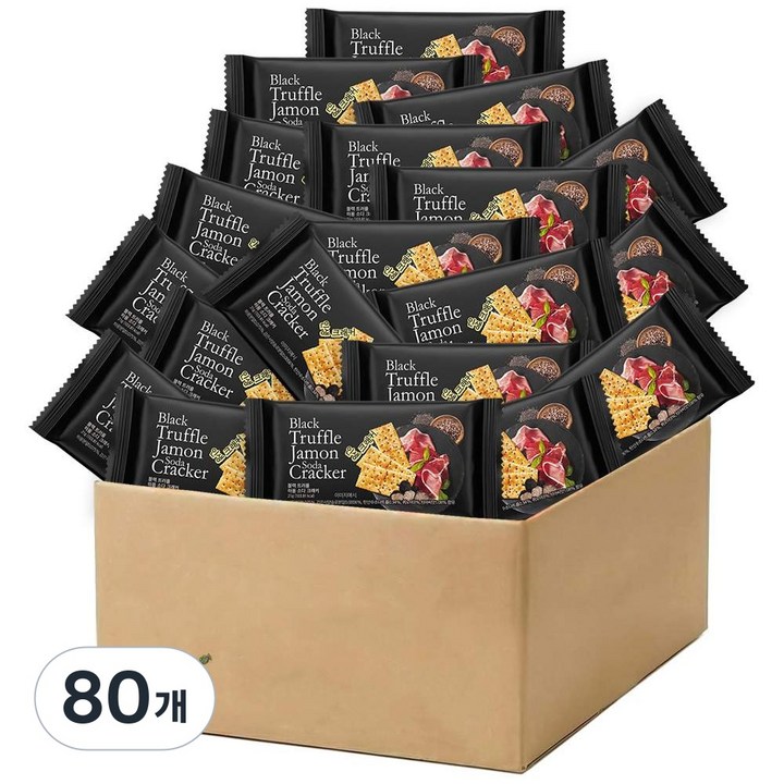 블랙트러플 하몽 소다크래커 개별포장 간식박스, 21g, 80개