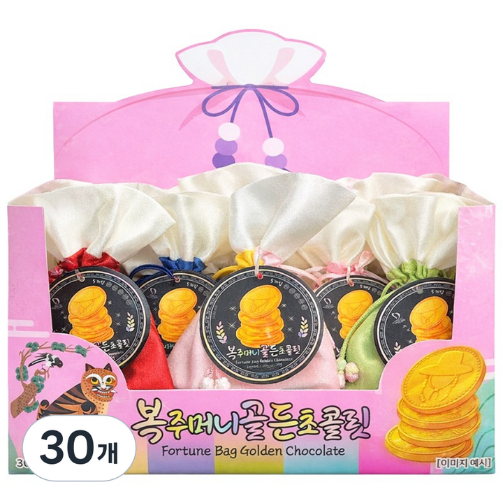 복주머니 골든 코인 초콜릿, 30개, 30g