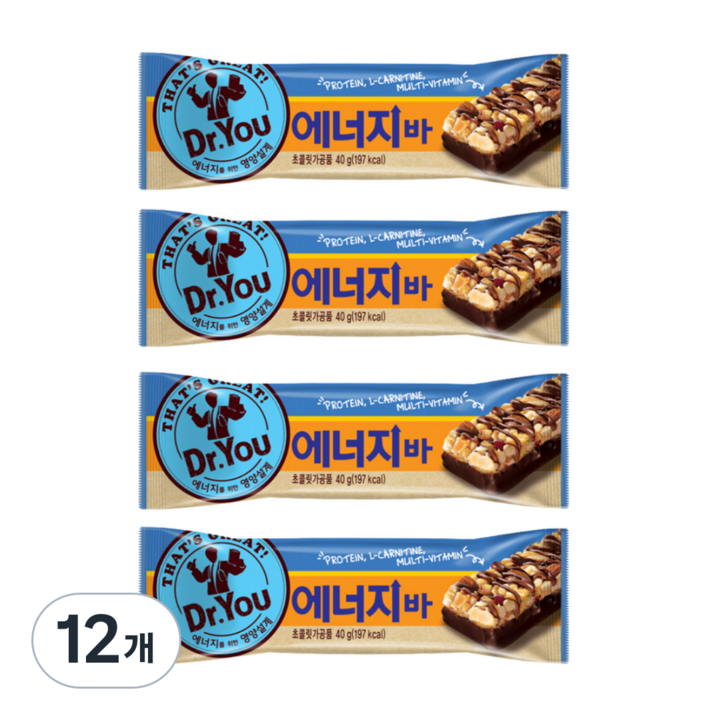 오리온 닥터유 에너지바, 40g, 12개