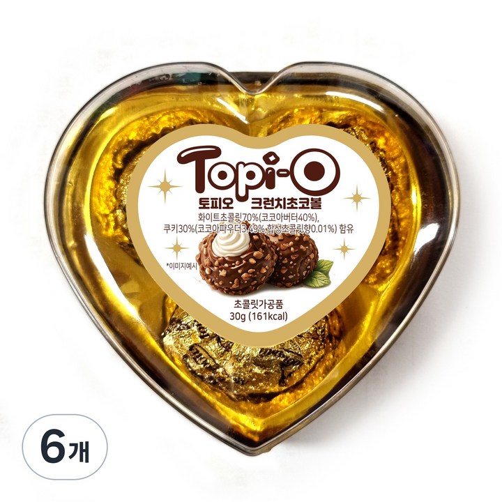 선우글로벌 토피오 크런치초코볼, 6개, 30g