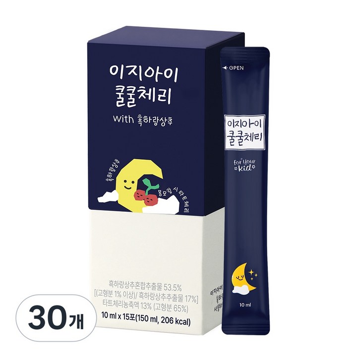 이지아이쿨쿨체리 타트체리 흑하랑상추 몽모랑시 시럽액상스틱 굿나잇, 30개, 10ml