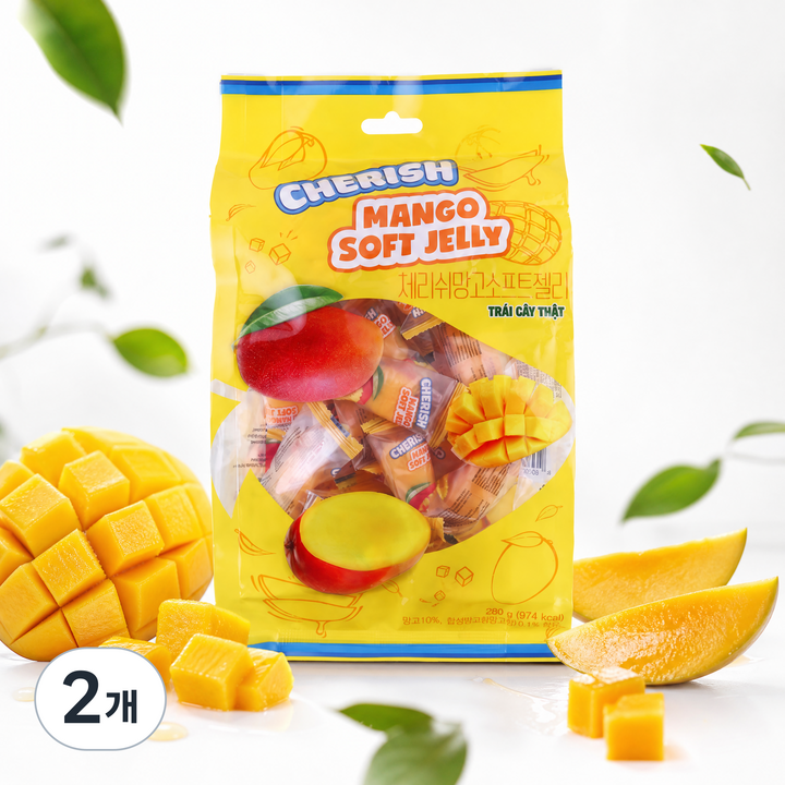 체리쉬 망고 소프트젤리, 2개, 280g