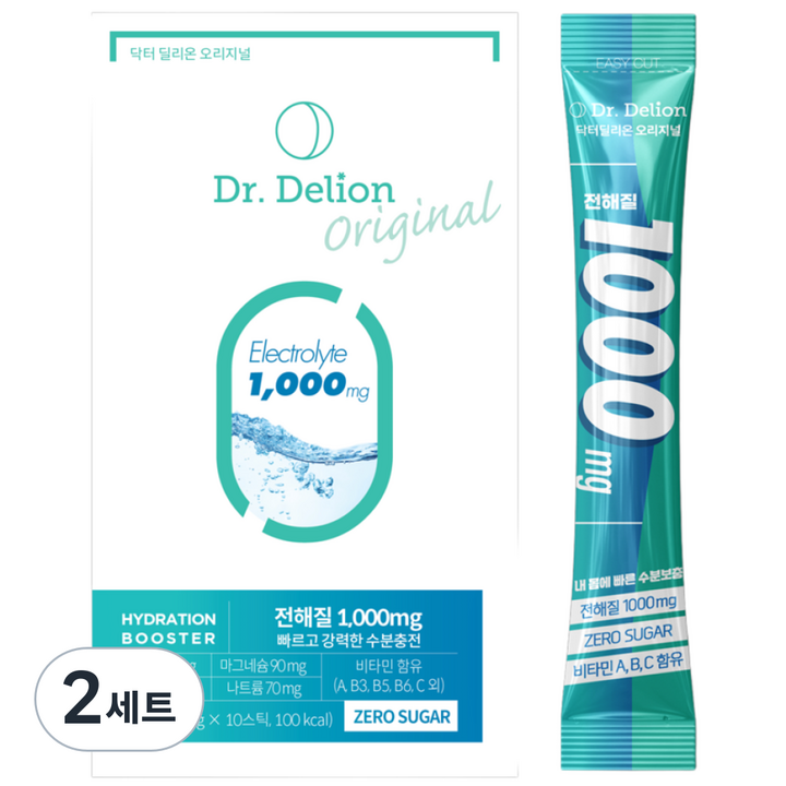 닥터딜리온 오리지널 물에타먹는 전해질 이온 스포츠음료 수분충전, 140g, 2세트