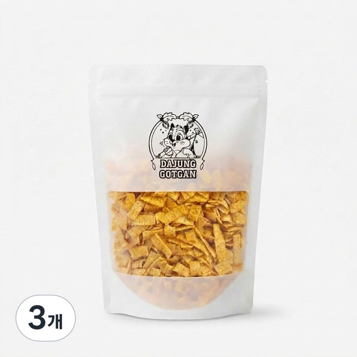 다정곳간 난나나콘 오리지널 중독성 강한 단짠 스낵 혼술 안주 주전부리 간식, 3개, 350g