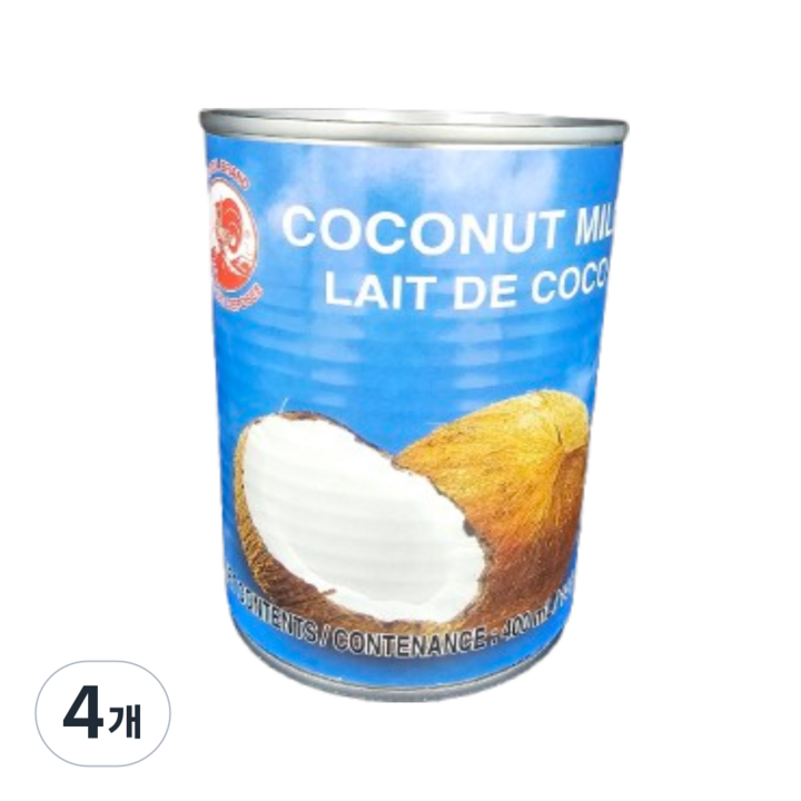 코코넛밀크 콕, 400ml, 4개