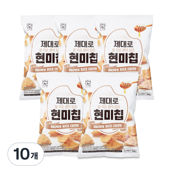 우리밀 제대로 현미칩, 10개, 80g