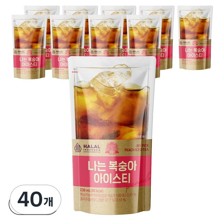 [태웅식품] 나는 복숭아아이스티 230ml, 40개