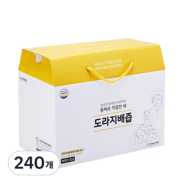아빠의주스 도라지배즙, 100ml, 240개