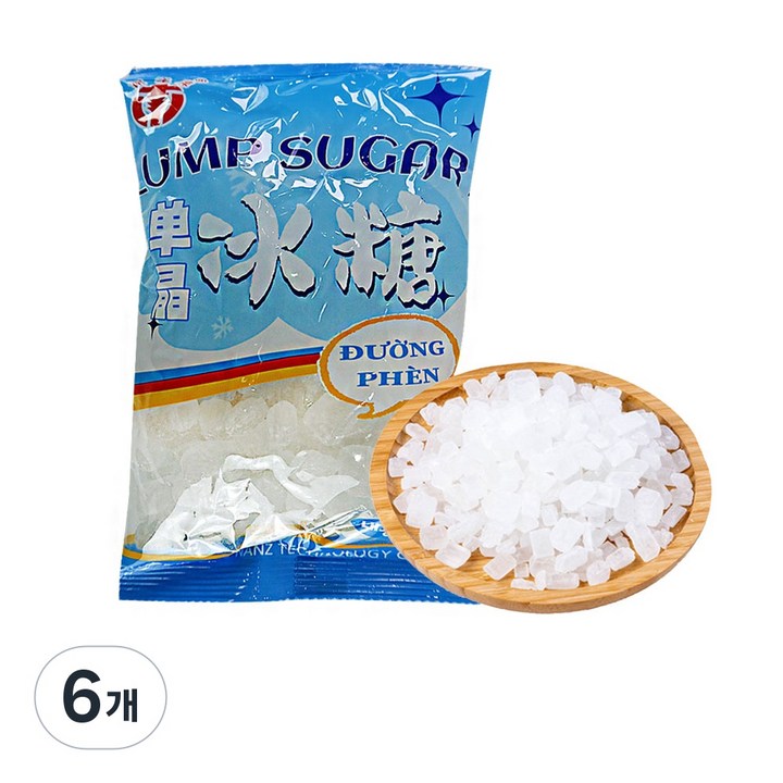 (배터짐) 난쯔패 단징빙탕 단정빙탕 얼음사탕, 300g, 6개