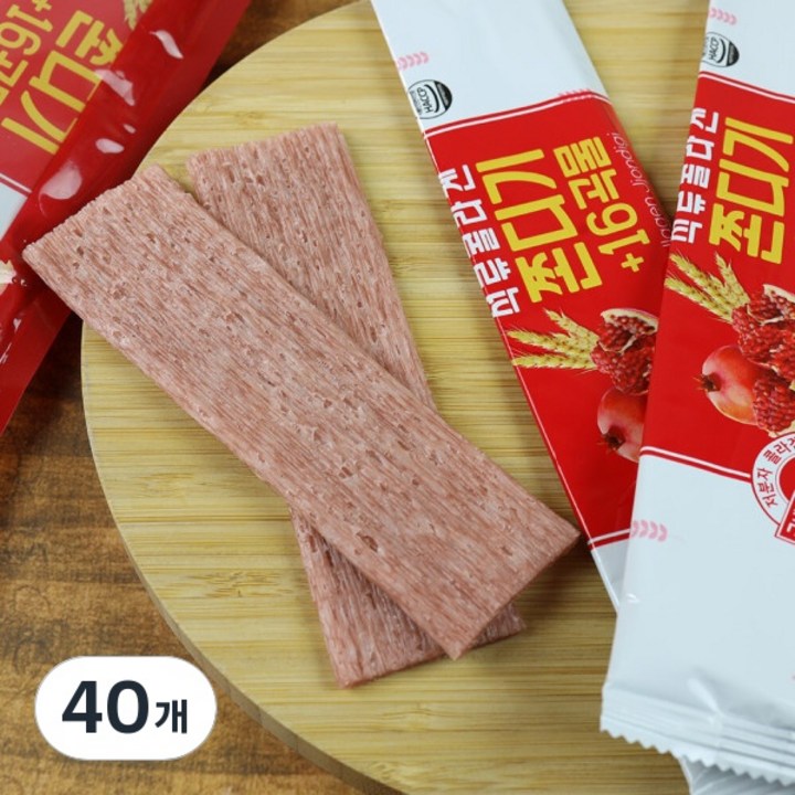 국내산 석류 쫀디기 16곡물 저칼로리 곤약 콜라겐 곤약 쫀드기 쫀득이 간식, 40개, 20g