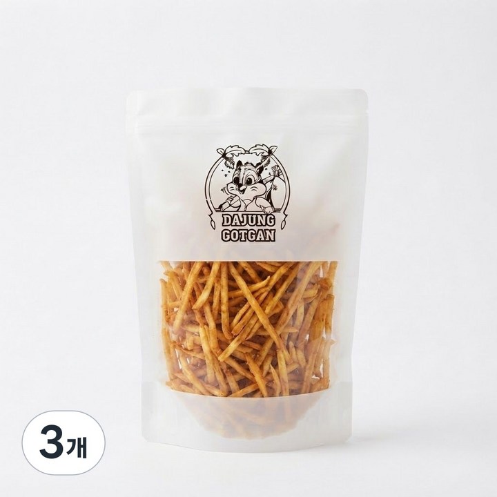 다정곳간 고구마스틱 오독오독 바삭한 추억의 휴게소 주전부리 간식, 300g, 3개